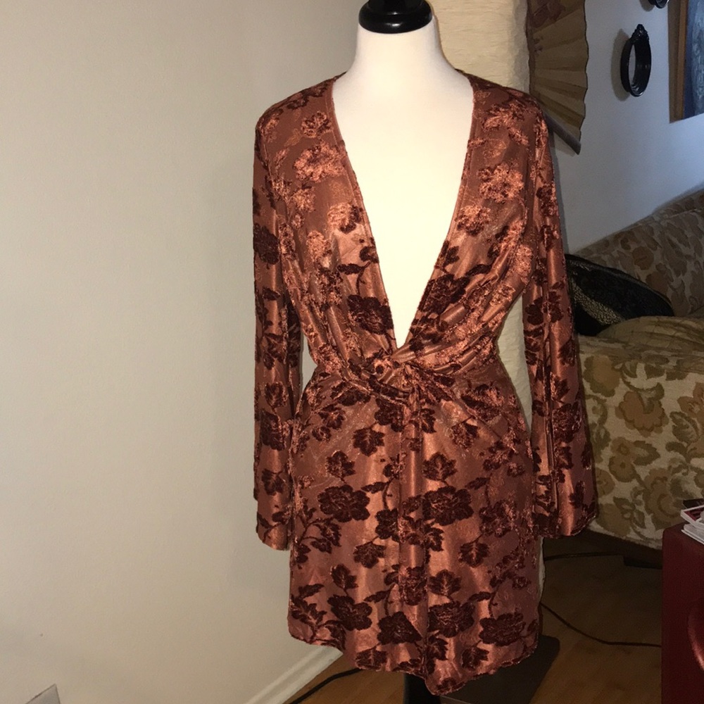 Long sleeve mini dress